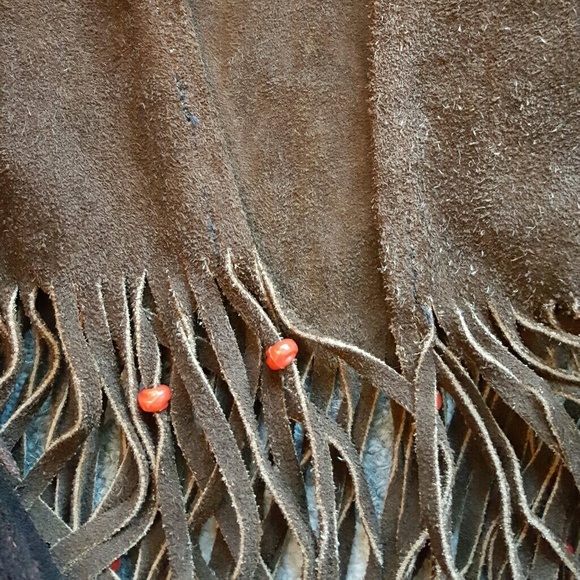 Vintage Leather Fringe Vest and Matching Purse - Picture 2 of 7